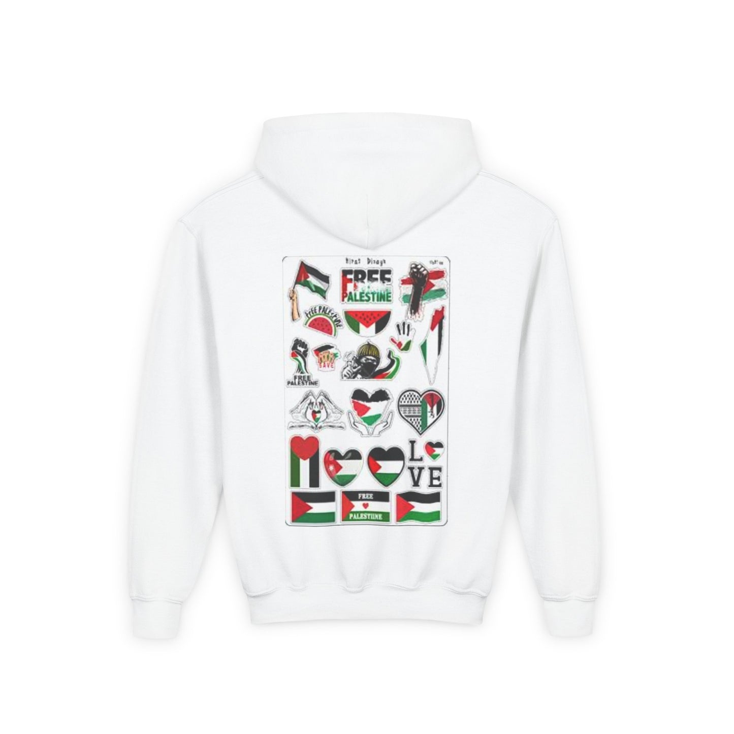 Hooded Sweatshirt Free Palestine Supporter Adult Unisex